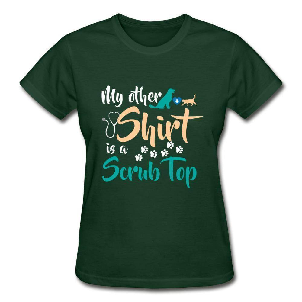 My other shirt is a scrub top Gildan Ultra Cotton Ladies T-Shirt-Ultra Cotton Ladies T-Shirt | Gildan G200L-I love Veterinary