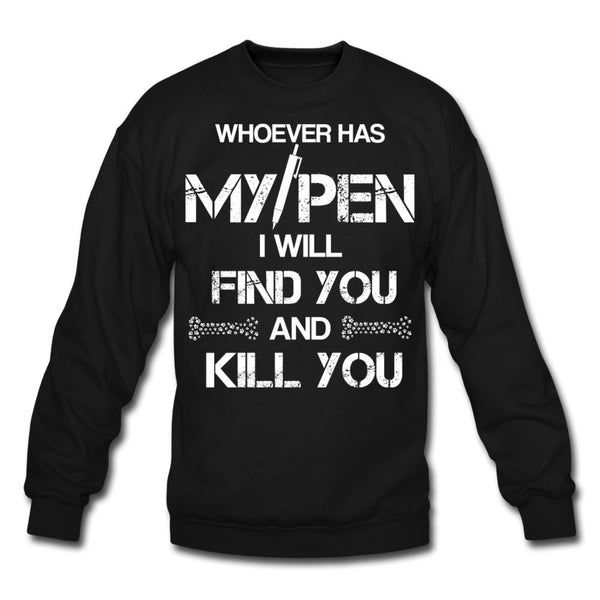 My Pen Crewneck Sweatshirt-Unisex Crewneck Sweatshirt | Gildan 18000-I love Veterinary