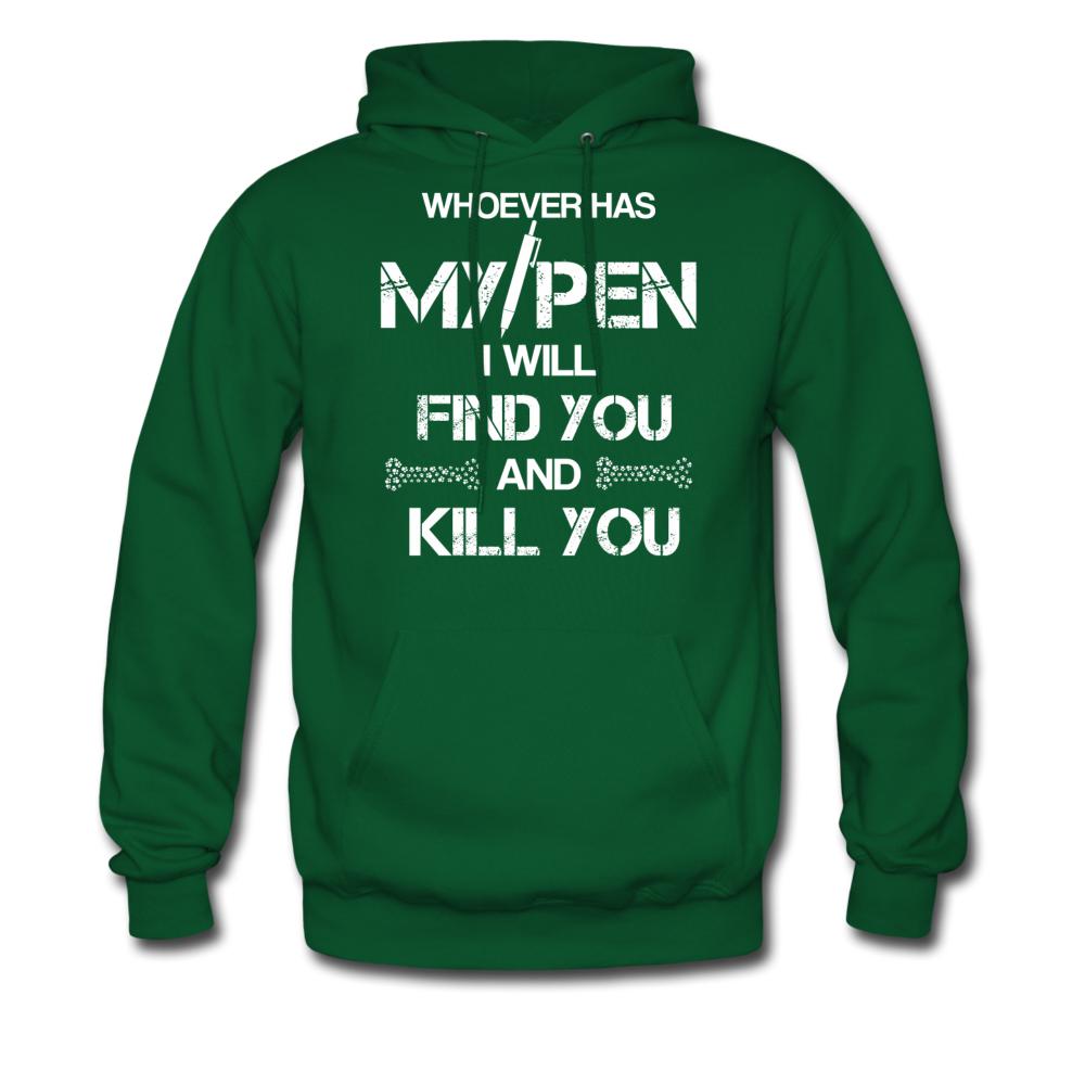 My Pen Unisex Hoodie-Men's Hoodie | Hanes P170-I love Veterinary