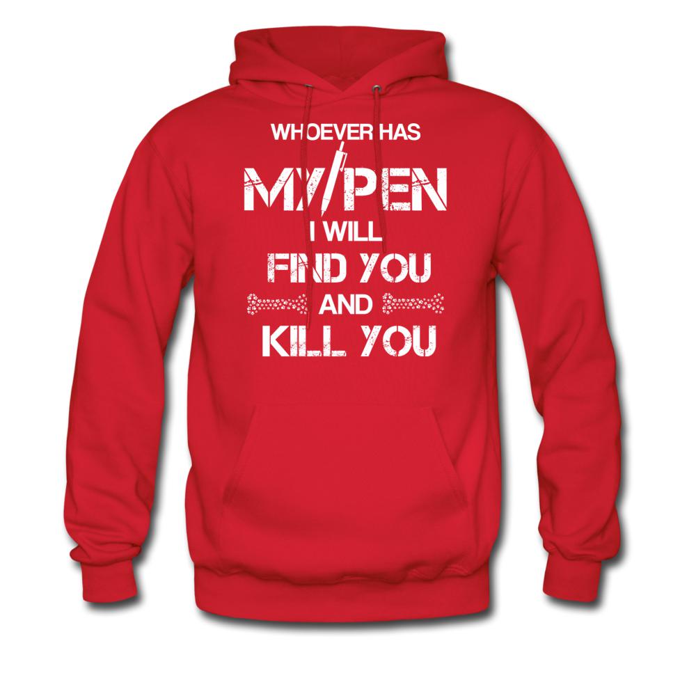 My Pen Unisex Hoodie-Men's Hoodie | Hanes P170-I love Veterinary