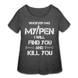 My Pen Women's Curvy T-shirt-Women’s Curvy T-Shirt | LAT 3804-I love Veterinary