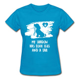 My shadow has four legs and a tail Gildan Ultra Cotton Ladies T-Shirt-Ultra Cotton Ladies T-Shirt | Gildan G200L-I love Veterinary