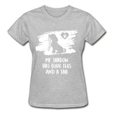 My shadow has four legs and a tail Gildan Ultra Cotton Ladies T-Shirt-Ultra Cotton Ladies T-Shirt | Gildan G200L-I love Veterinary