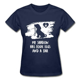 My shadow has four legs and a tail Gildan Ultra Cotton Ladies T-Shirt-Ultra Cotton Ladies T-Shirt | Gildan G200L-I love Veterinary