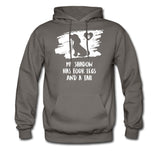 My shadow has four legs and a tail Unisex Hoodie-Men's Hoodie | Hanes P170-I love Veterinary