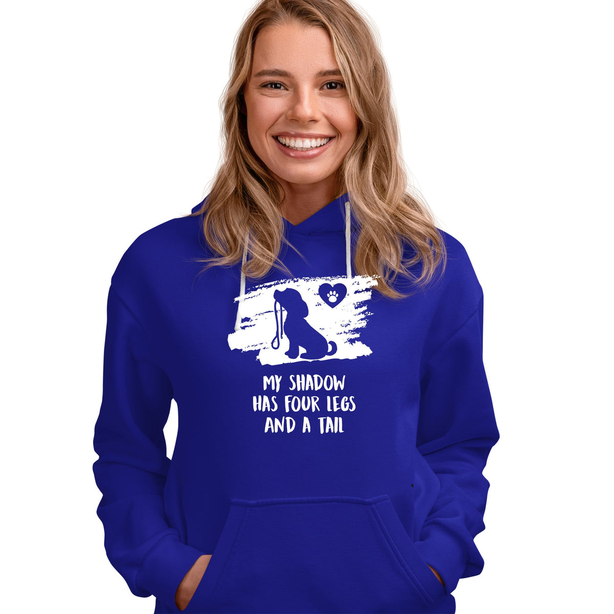 My shadow has four legs and a tail Unisex Hoodie-Men's Hoodie | Hanes P170-I love Veterinary