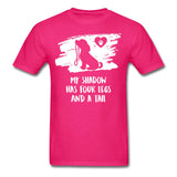 My shadow has four legs and a tail Unisex T-shirt-Unisex Classic T-Shirt | Fruit of the Loom 3930-I love Veterinary
