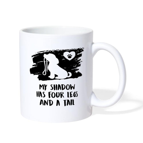 My shadow has four legs and a tail White Mug Coffee or Tea Mug-Coffee/Tea Mug | BestSub B101AA-I love Veterinary