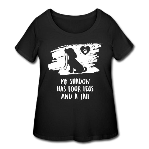 My shadow has four legs and a tail Women's Curvy T-shirt-Women’s Curvy T-Shirt | LAT 3804-I love Veterinary