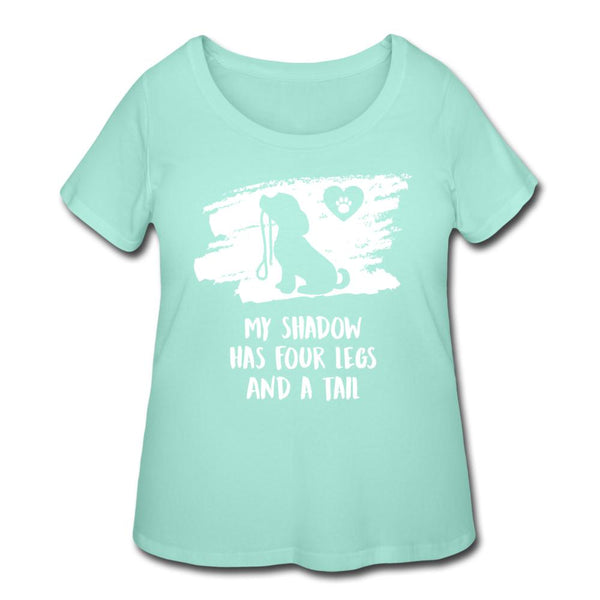 My shadow has four legs and a tail Women's Curvy T-shirt-Women’s Curvy T-Shirt | LAT 3804-I love Veterinary
