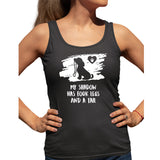 My shadow has four legs and a tail Women's Tank Top-Women’s Premium Tank Top | Spreadshirt 917-I love Veterinary