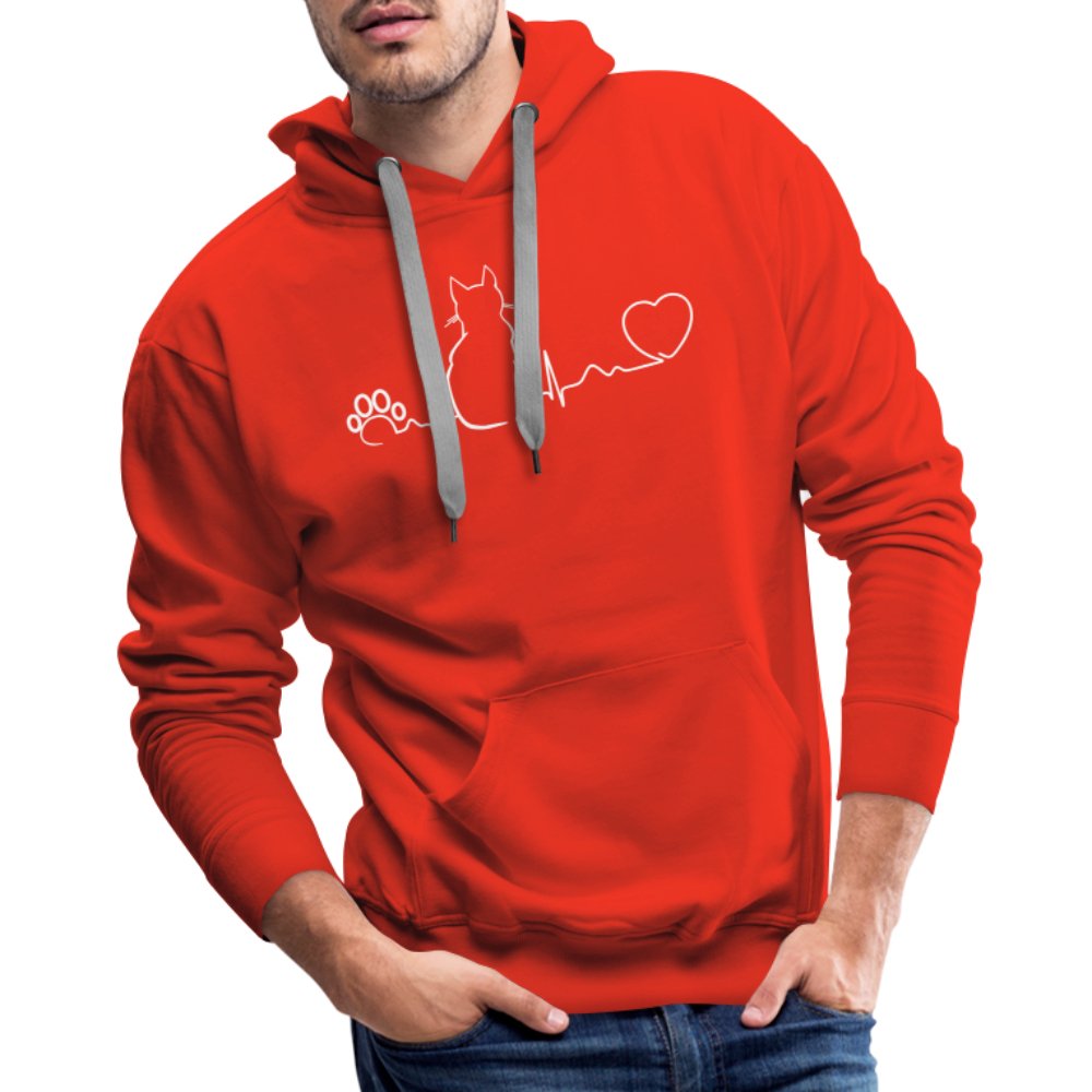 NOMV Cat Pulse Men’s Premium Hoodie-NOMV-I love Veterinary