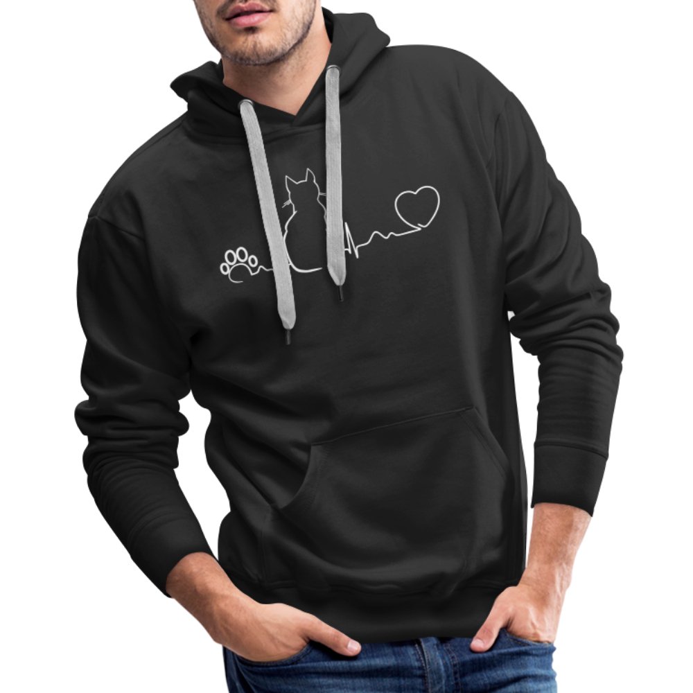 NOMV Cat Pulse Men’s Premium Hoodie-NOMV-I love Veterinary