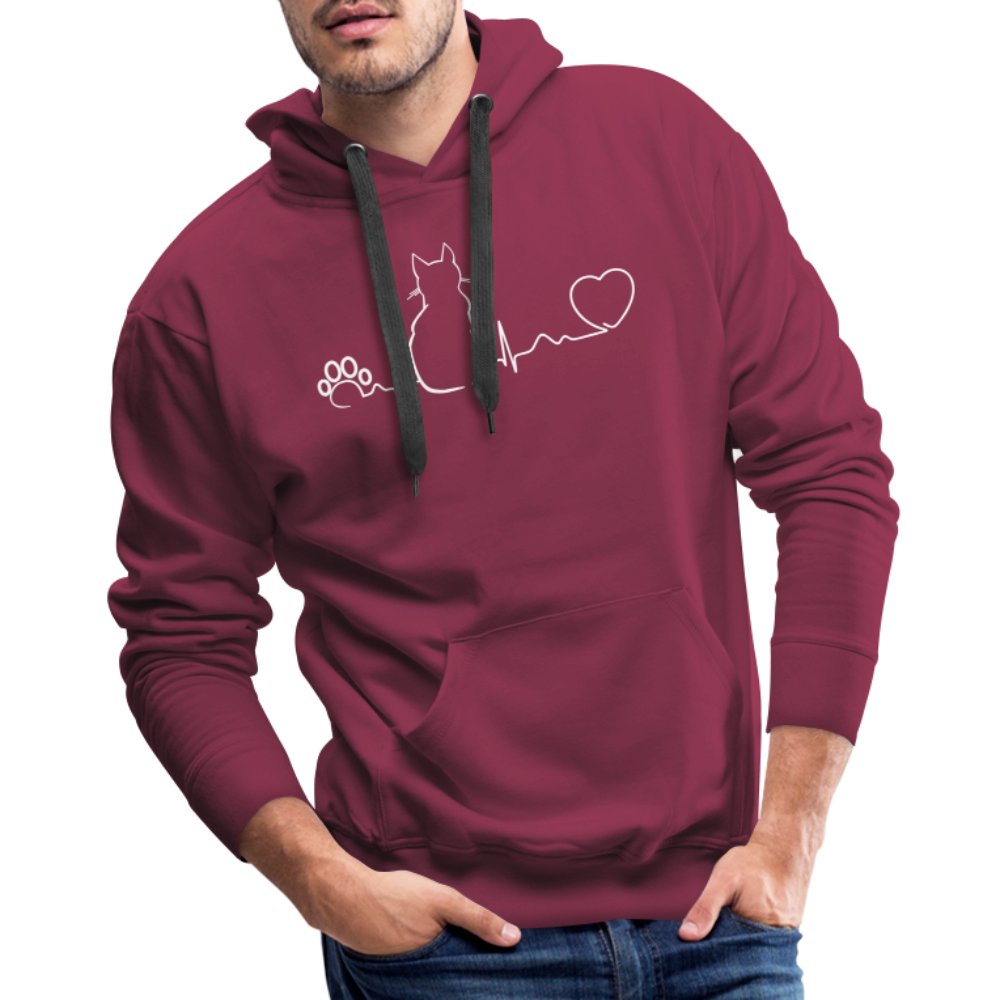 NOMV Cat Pulse Men’s Premium Hoodie-NOMV-I love Veterinary