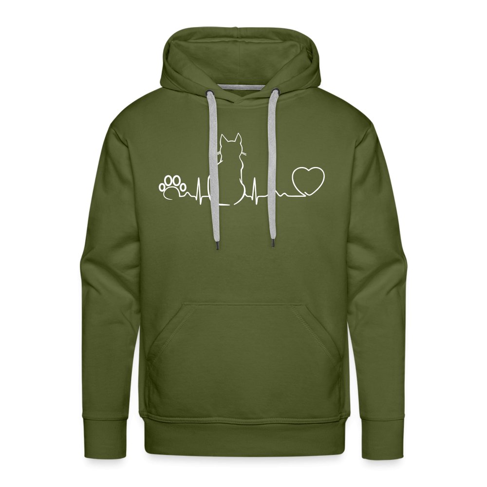 NOMV Cat Pulse Men’s Premium Hoodie-NOMV-I love Veterinary