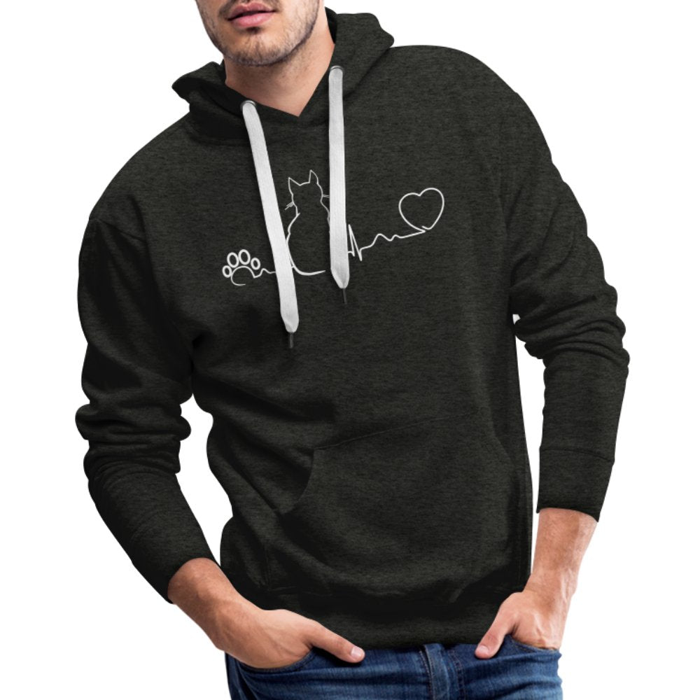 NOMV Cat Pulse Men’s Premium Hoodie-NOMV-I love Veterinary