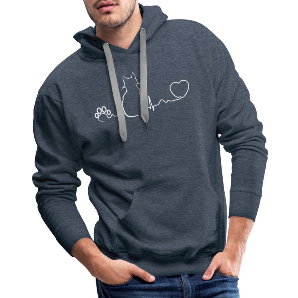 NOMV Cat Pulse Men’s Premium Hoodie-NOMV-I love Veterinary
