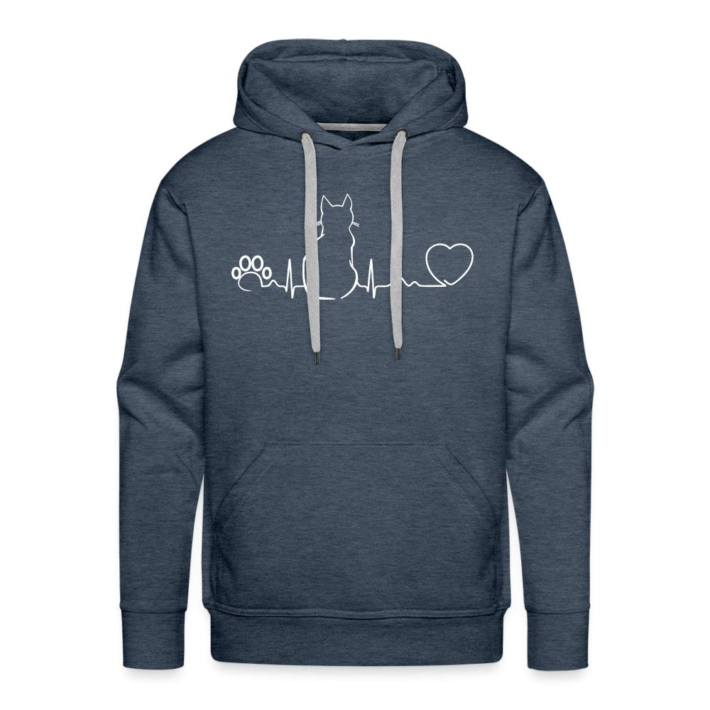 NOMV Cat Pulse Men’s Premium Hoodie-NOMV-I love Veterinary