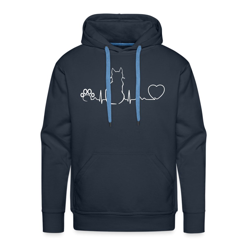NOMV Cat Pulse Men’s Premium Hoodie-NOMV-I love Veterinary