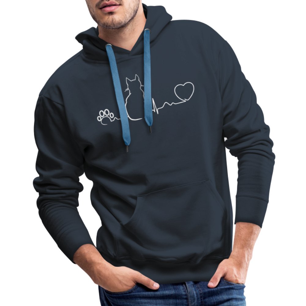 NOMV Cat Pulse Men’s Premium Hoodie-NOMV-I love Veterinary