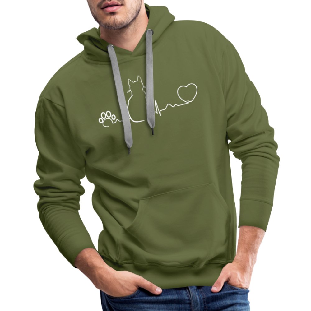 NOMV Cat Pulse Men’s Premium Hoodie-NOMV-I love Veterinary