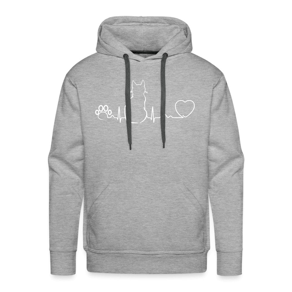 NOMV Cat Pulse Men’s Premium Hoodie-NOMV-I love Veterinary
