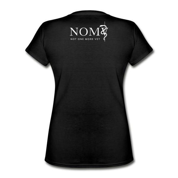 NOMV Cat Pulse Women's V-Neck T-Shirt-NOMV-I love Veterinary