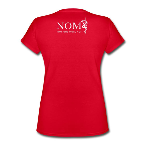 NOMV Cat Pulse Women's V-Neck T-Shirt-NOMV-I love Veterinary