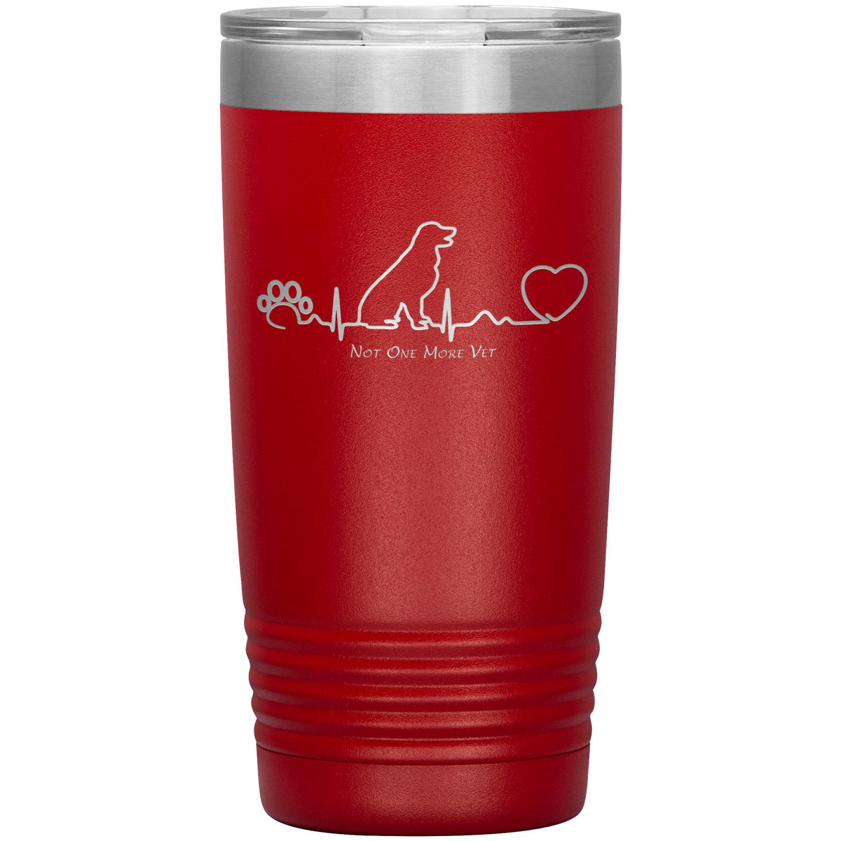 NOMV Dog Heartbeat 20 oz Vacuum Tumbler-NOMV-I love Veterinary