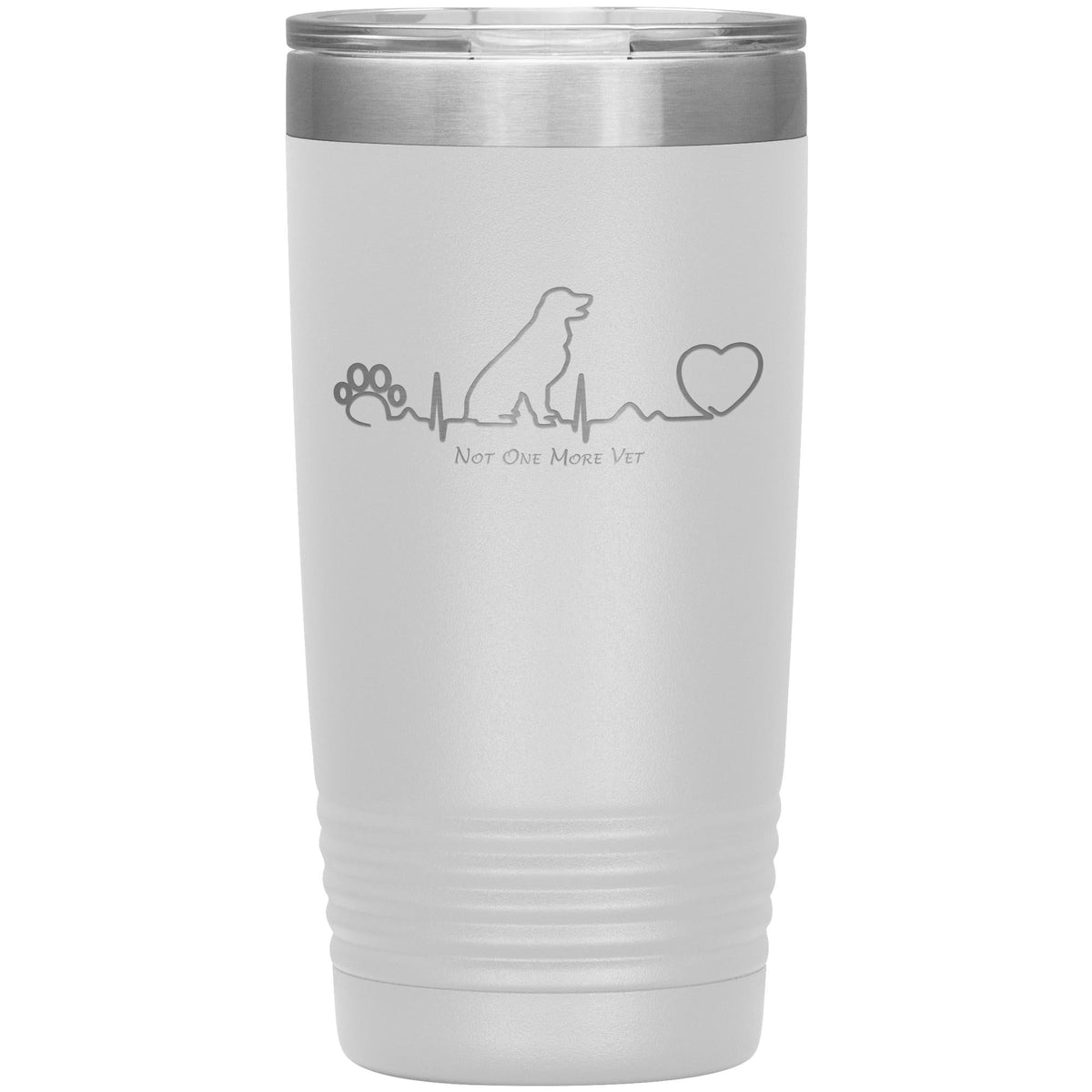 NOMV Dog Heartbeat 20 oz Vacuum Tumbler-NOMV-I love Veterinary
