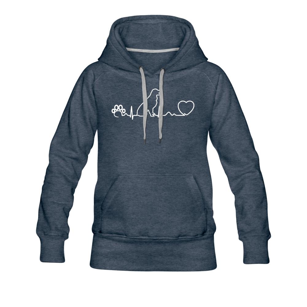 NOMV Dog Heartbeat Women s Premium Hoodie