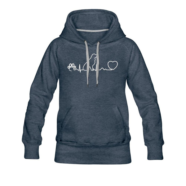 NOMV Dog Heartbeat Women’s Premium Hoodie-NOMV-I love Veterinary