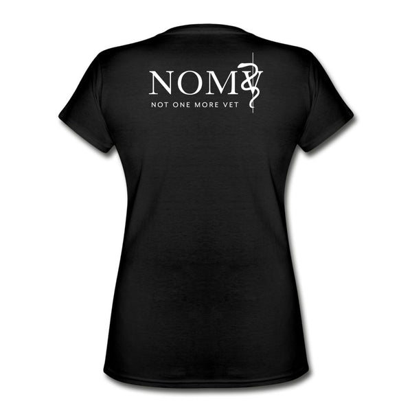 NOMV Dog Heartbeat Women's V-Neck T-Shirt-NOMV-I love Veterinary