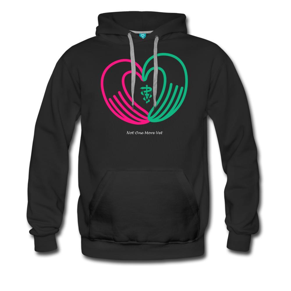 NOMV Heart made of hands Men’s Premium Hoodie-NOMV-I love Veterinary