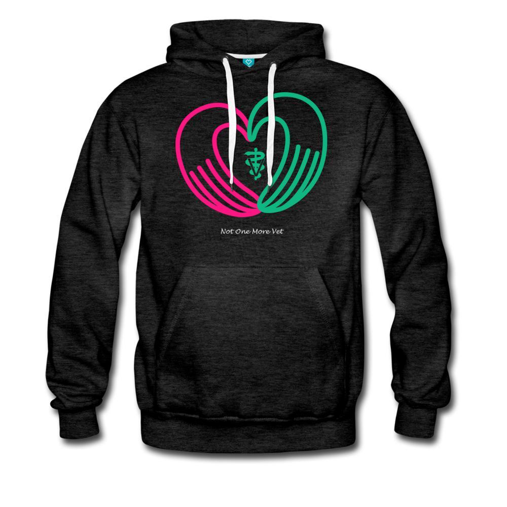 NOMV Heart made of hands Men’s Premium Hoodie-NOMV-I love Veterinary