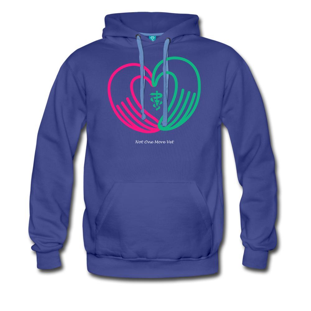 NOMV Heart made of hands Men’s Premium Hoodie-NOMV-I love Veterinary