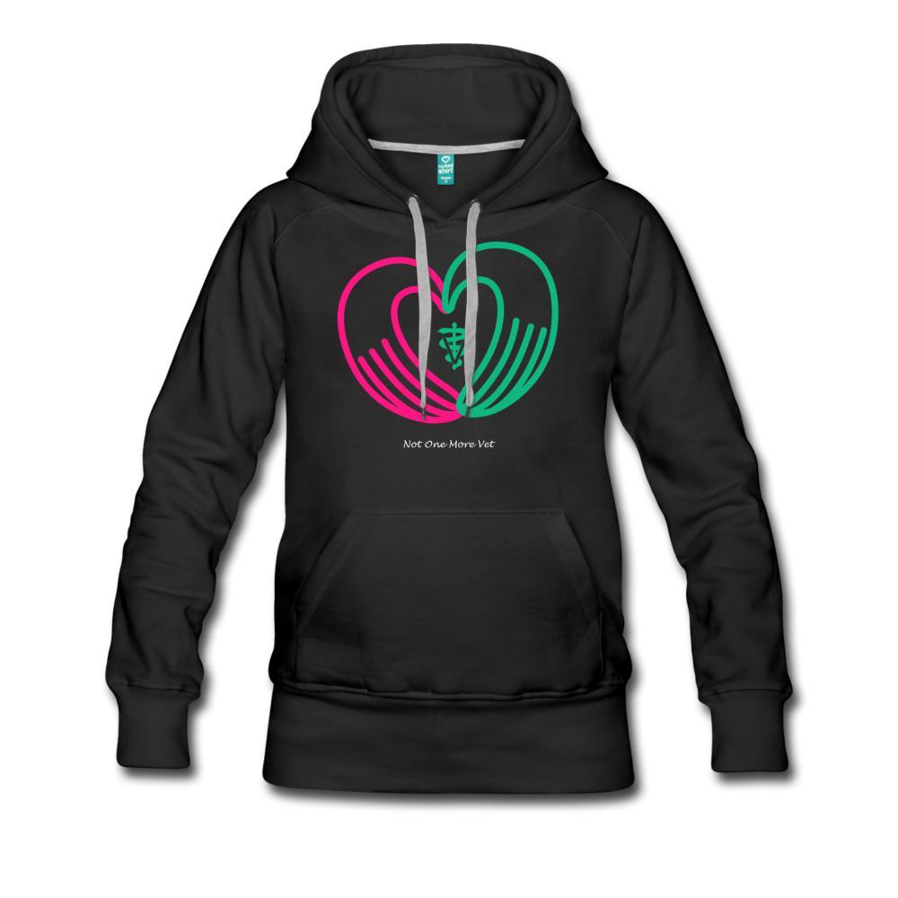 NOMV Heart made of hands Women’s Premium Hoodie-NOMV-I love Veterinary