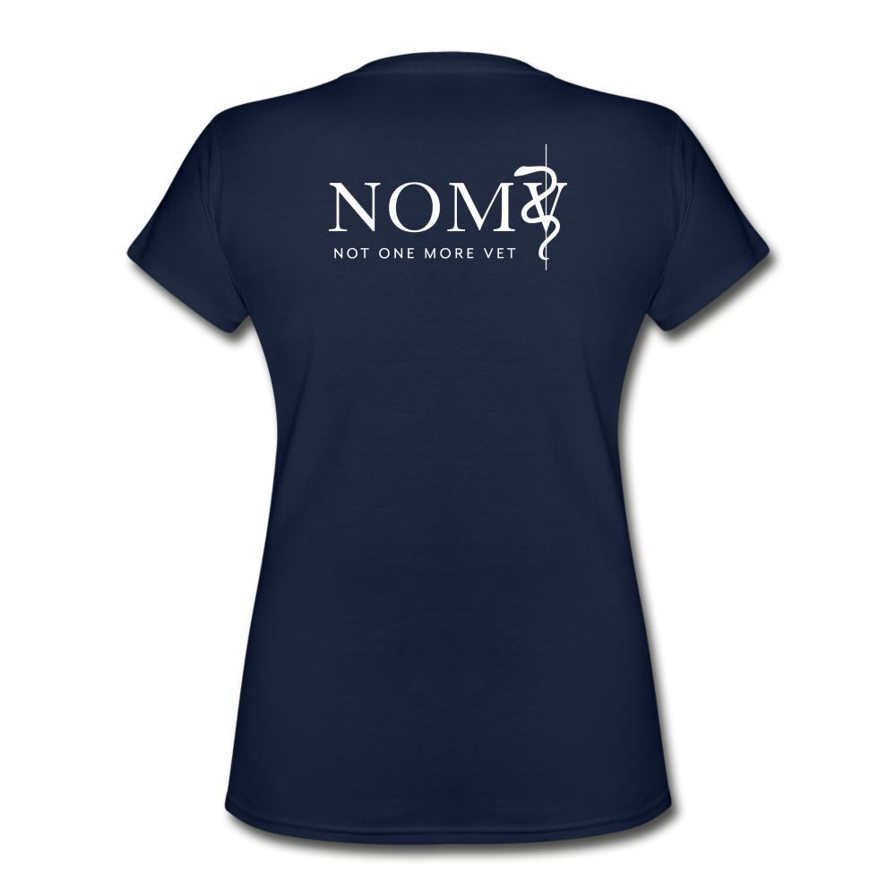 NOMV I remembered your dog's name Women's V-Neck T-Shirt-NOMV-I love Veterinary