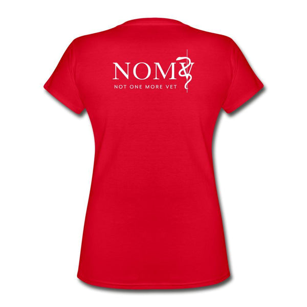 NOMV I remembered your dog's name Women's V-Neck T-Shirt-NOMV-I love Veterinary