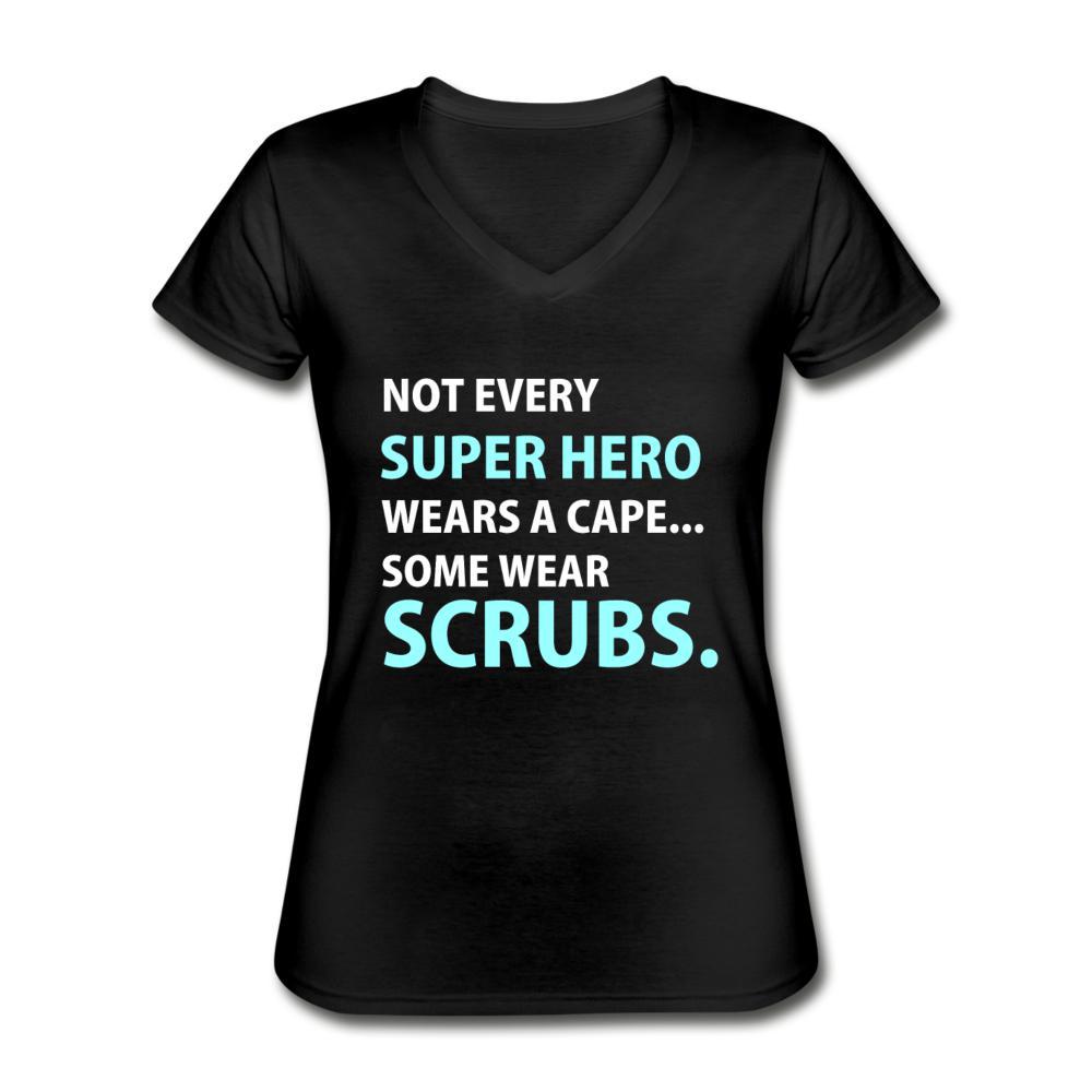 NOMV Not every superhero wears a cape Women's V-Neck T-Shirt-NOMV-I love Veterinary
