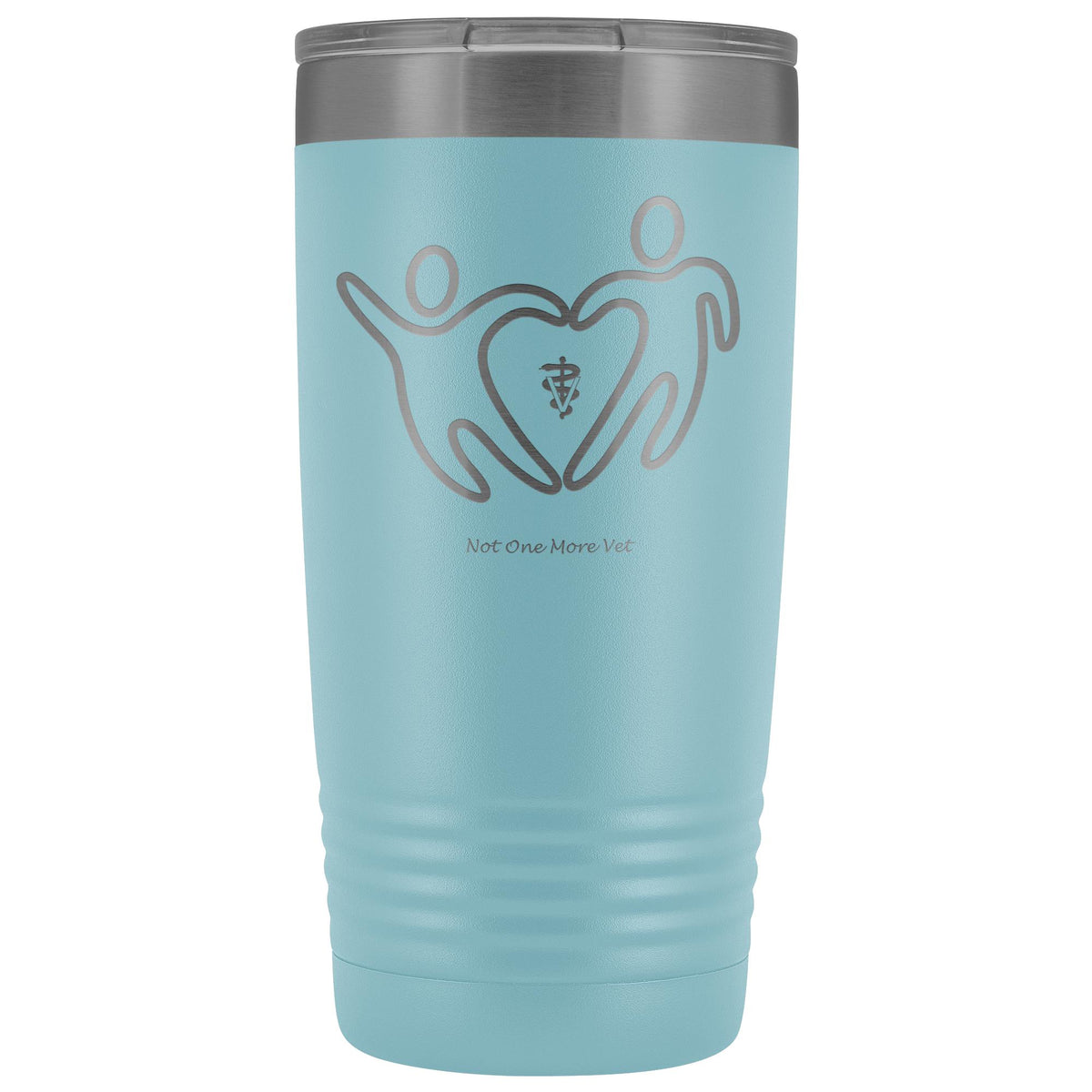 NOMV People make a heart 20 oz Vacuum Tumbler-NOMV-I love Veterinary