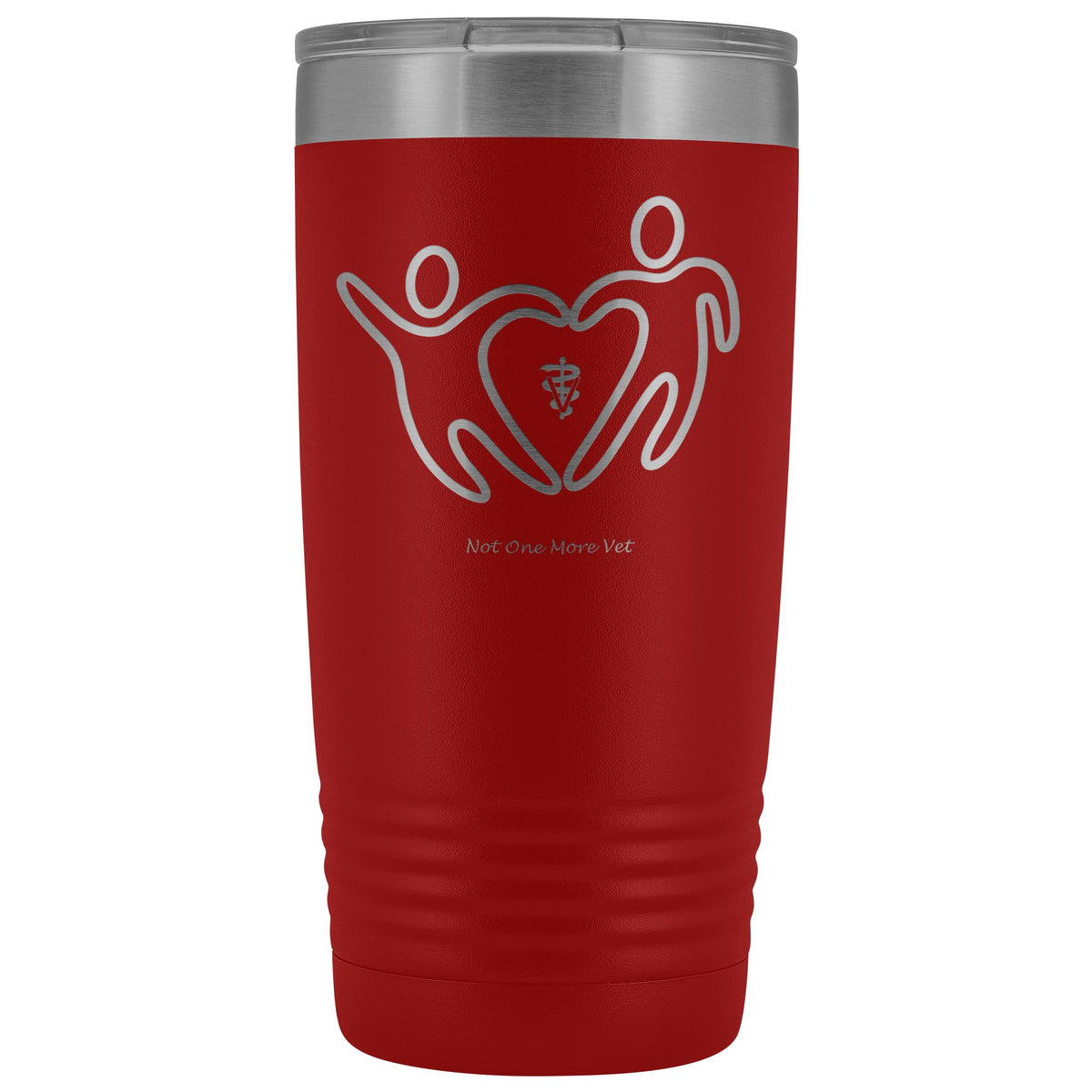 NOMV People make a heart 20 oz Vacuum Tumbler-NOMV-I love Veterinary