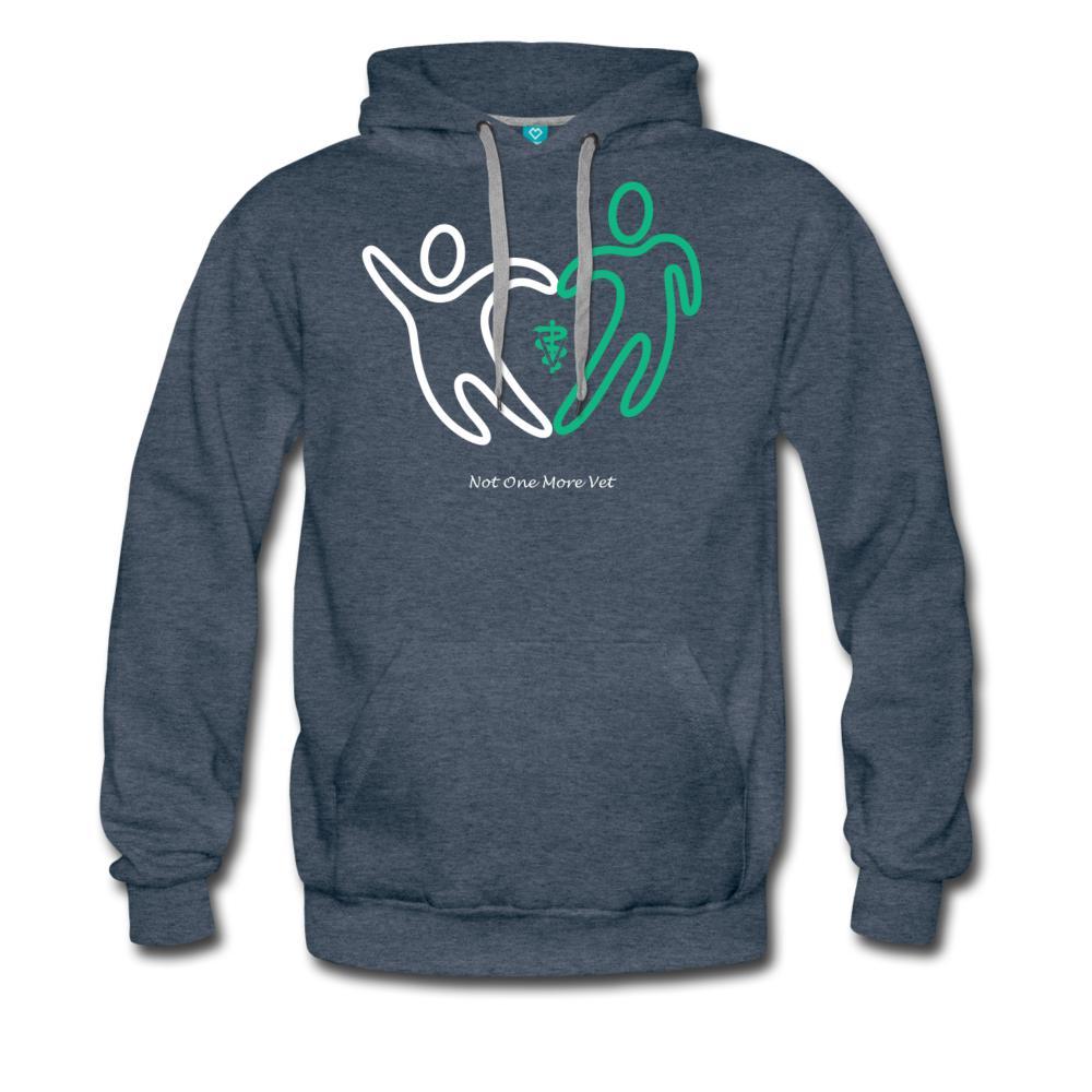 NOMV People make a heart Men’s Premium Hoodie-NOMV-I love Veterinary