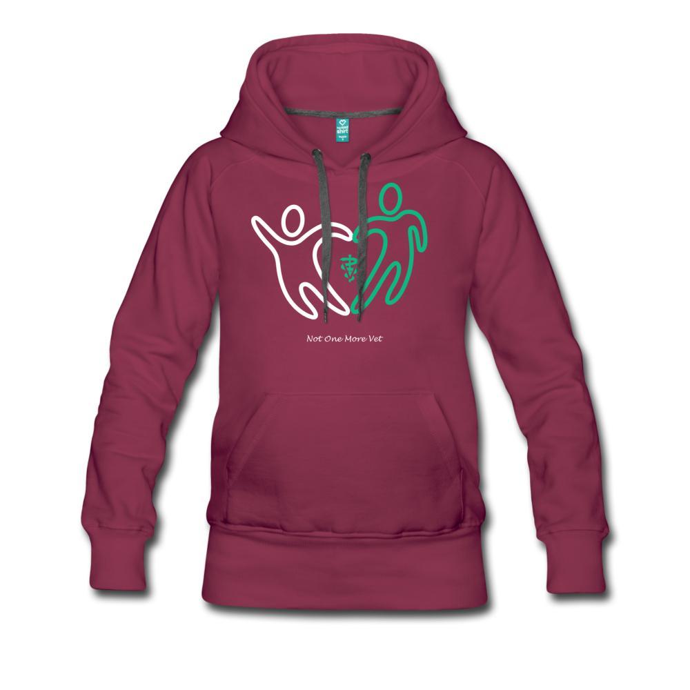 NOMV People make a heart Women’s Premium Hoodie-NOMV-I love Veterinary