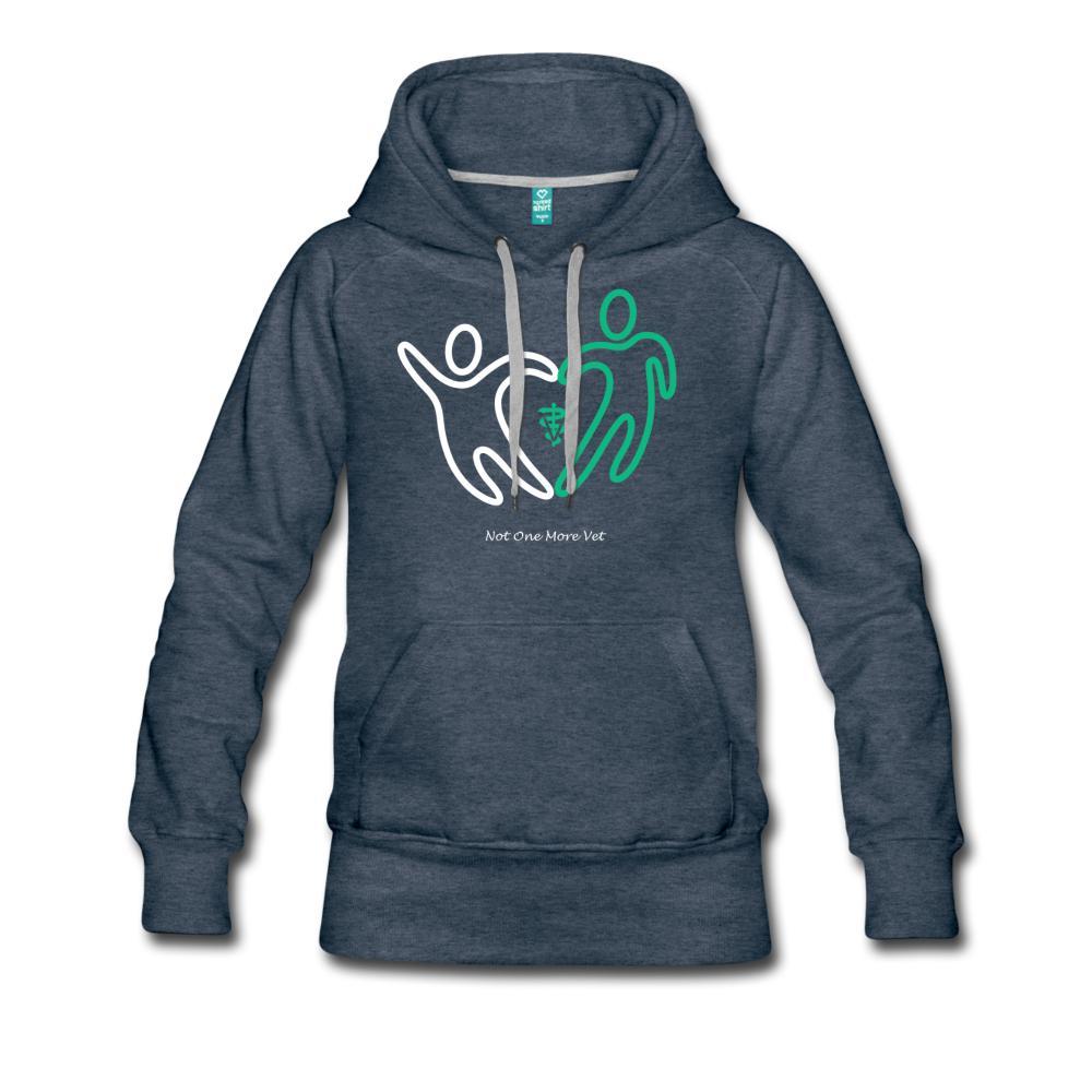 NOMV People make a heart Women’s Premium Hoodie-NOMV-I love Veterinary