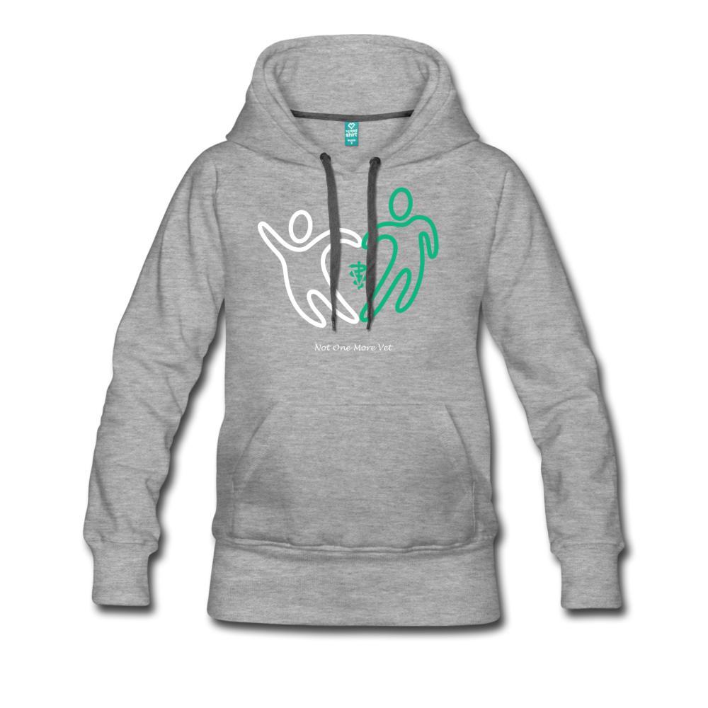 NOMV People make a heart Women’s Premium Hoodie-NOMV-I love Veterinary
