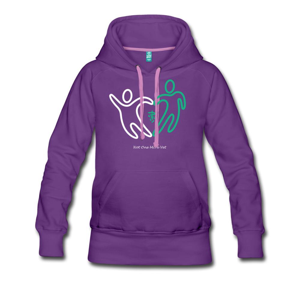 NOMV People make a heart Women’s Premium Hoodie-NOMV-I love Veterinary