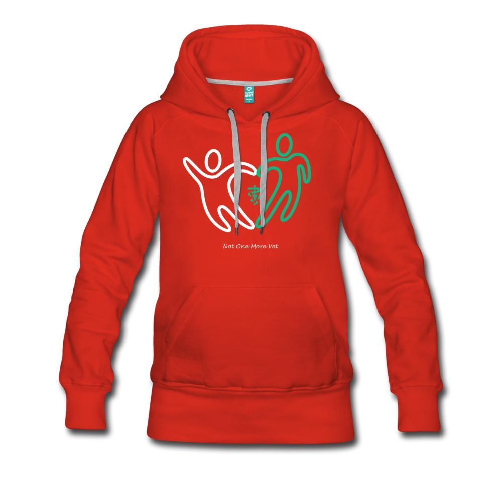 NOMV People make a heart Women’s Premium Hoodie-NOMV-I love Veterinary
