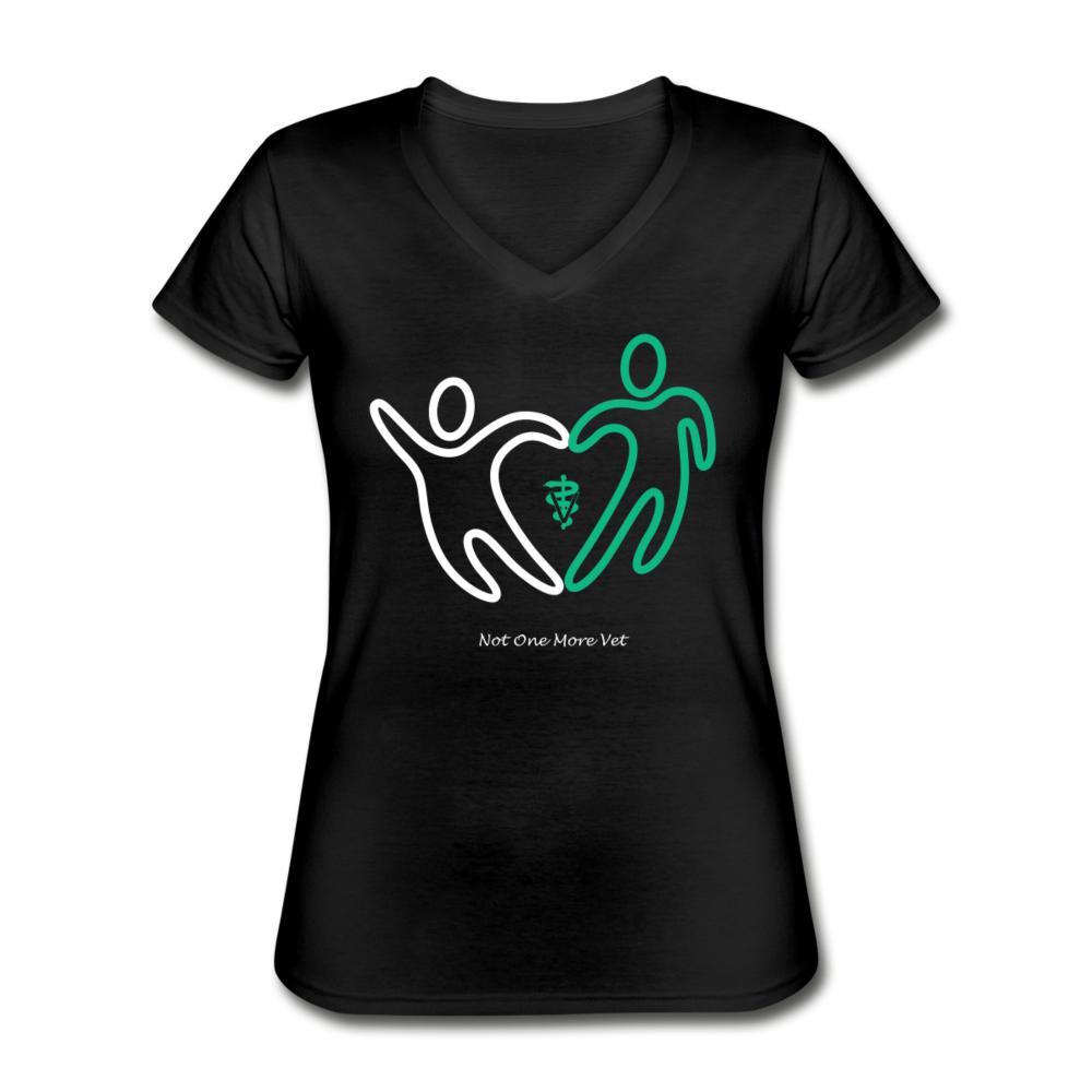 NOMV People make a heart Women's V-Neck T-Shirt-NOMV-I love Veterinary