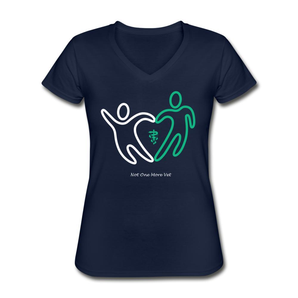 NOMV People make a heart Women's V-Neck T-Shirt-NOMV-I love Veterinary